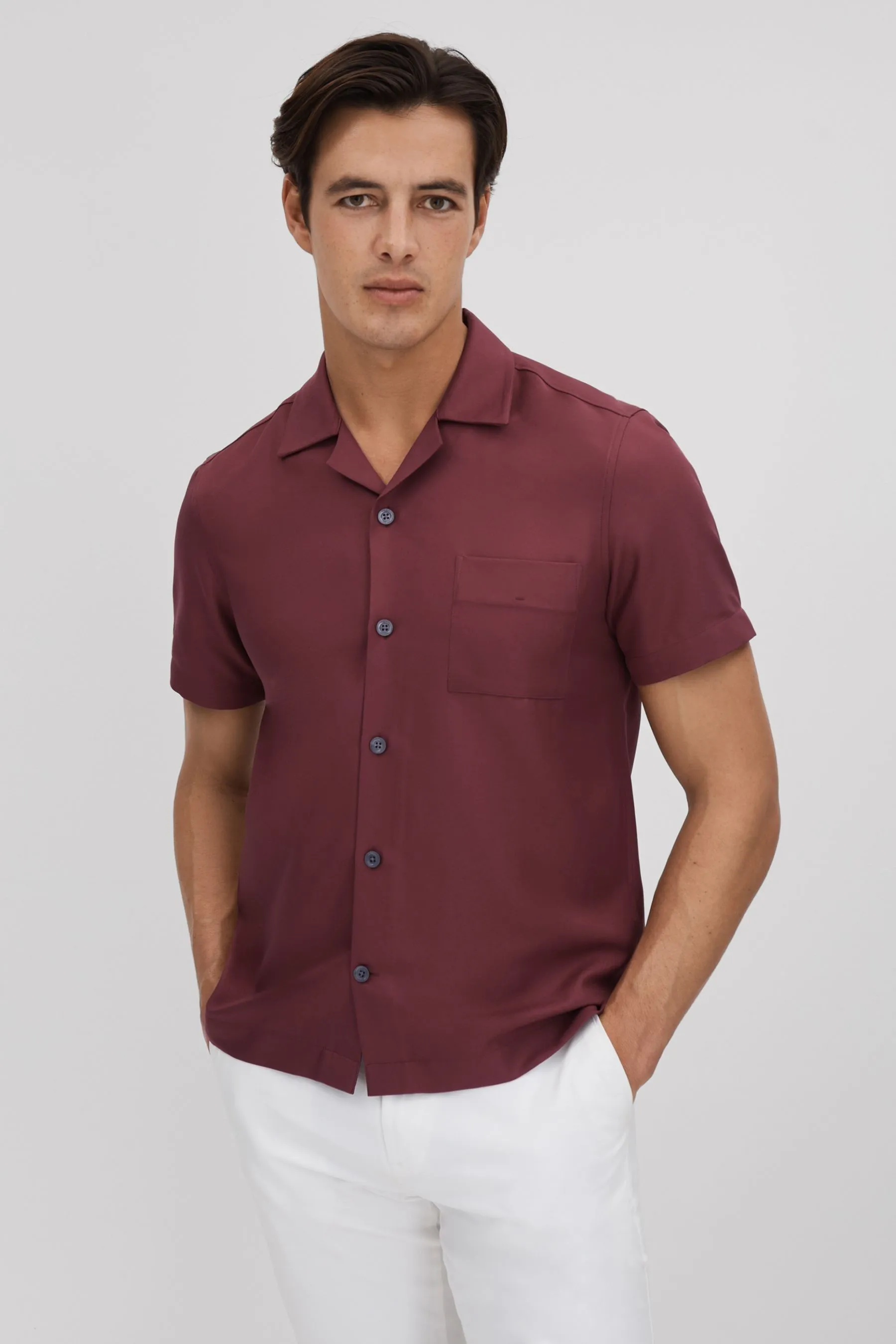 Adoi tokyo - Camicia con bottoni e colletto cubano    