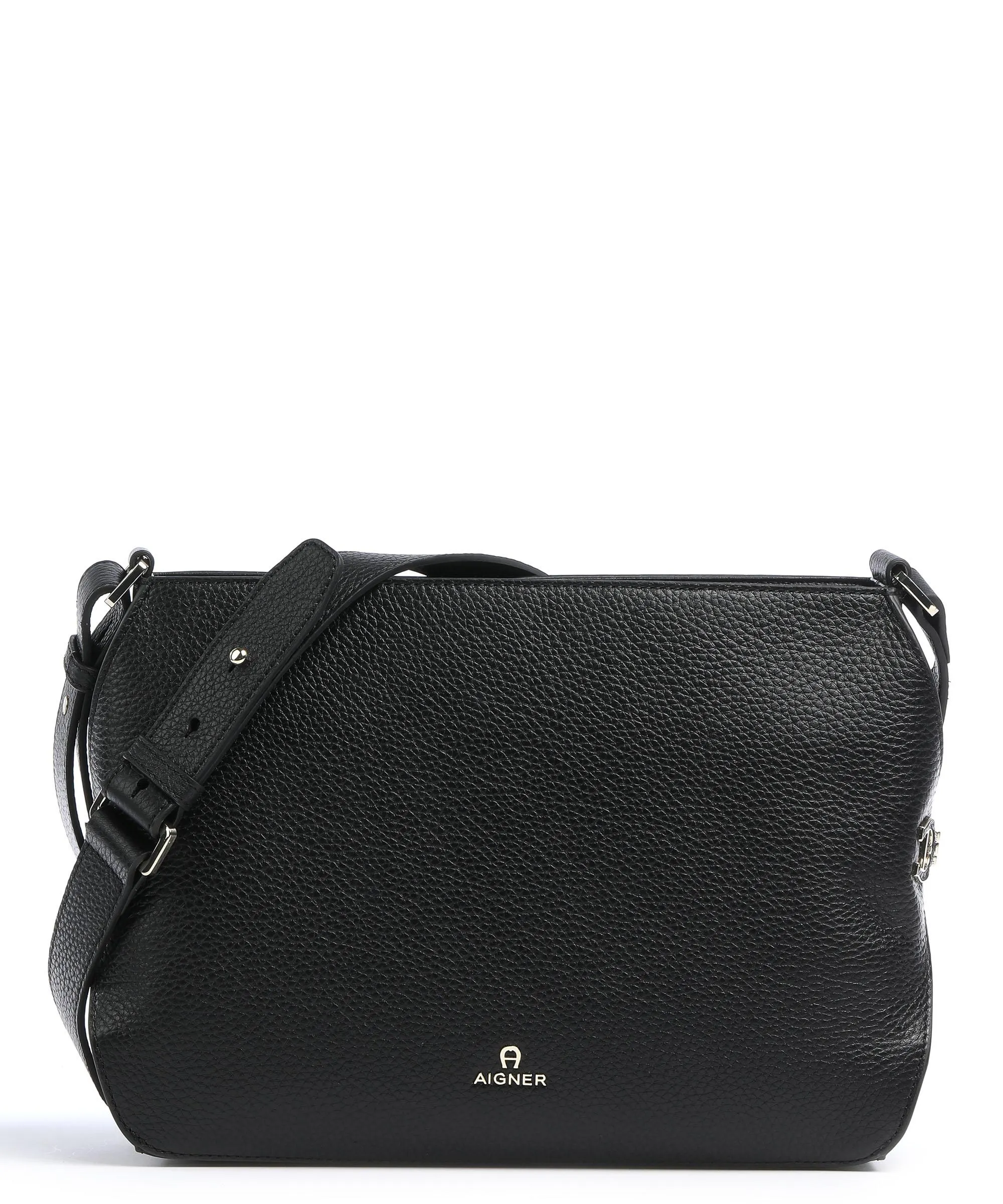  Aigner Milano M Borsa a tracolla pelle di vacchetta grana nero  