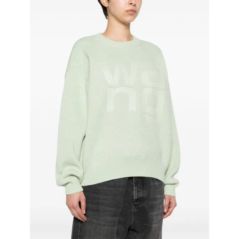 Alexander Wang Debossed Stacked Logo Unisex Pullover 4kc4231020