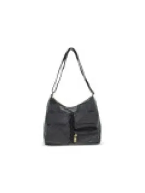 Borsa a tracolla Gherardini SOFTY CROSSBODY EXCALIBUR in tessuto e pelle nero