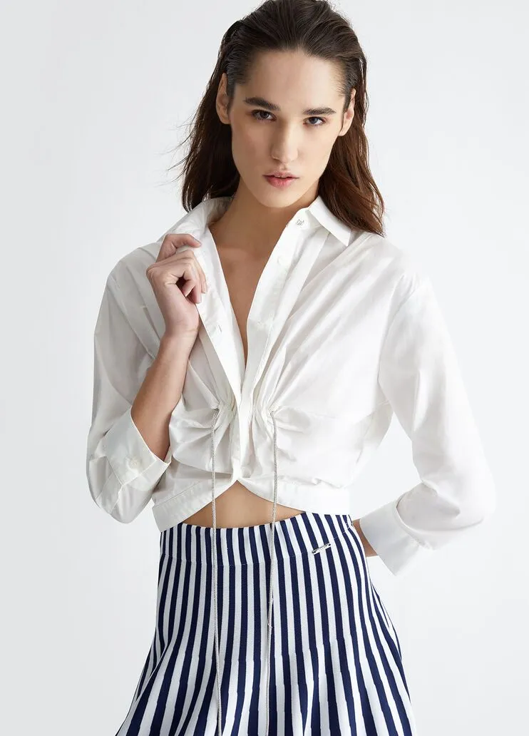 Camicia con nodo liu jo