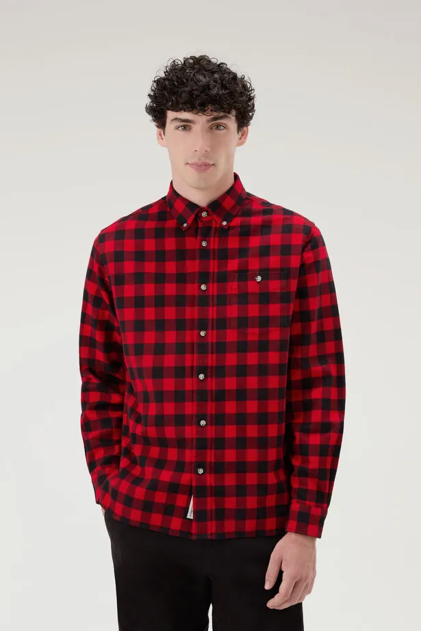 Camicia Traditional a quadri in flanella                                                                                Red Buff