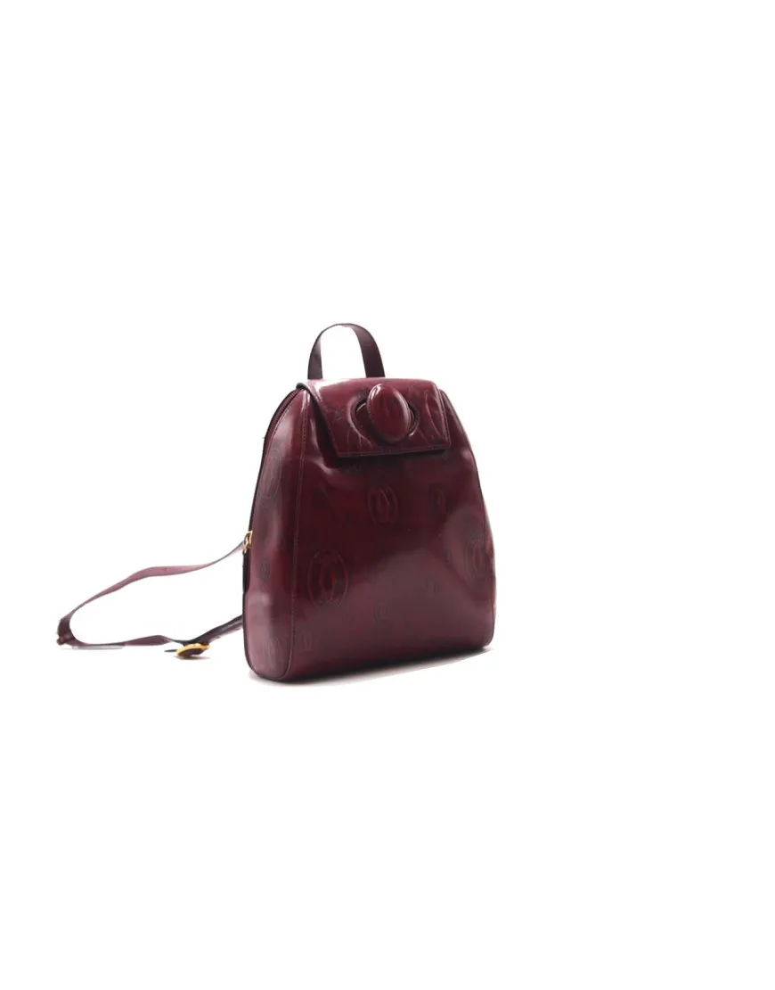 Cartier Zaino Pelle Bordeaux
