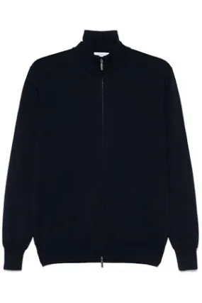 CRUCIANI Abbigliamento,Giubbotti Cardigan in lana blu navy 