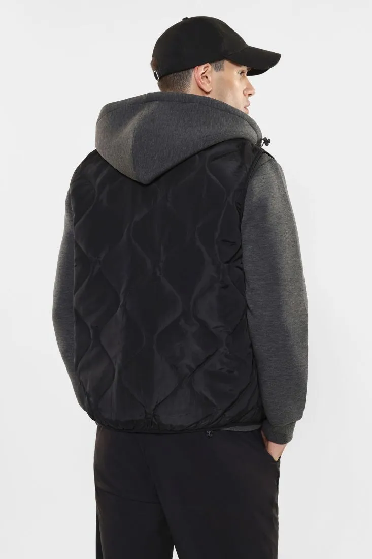 Gilet con tasche applicate e zip