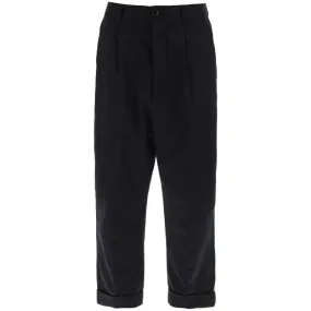 Pantaloni carrot in cotone