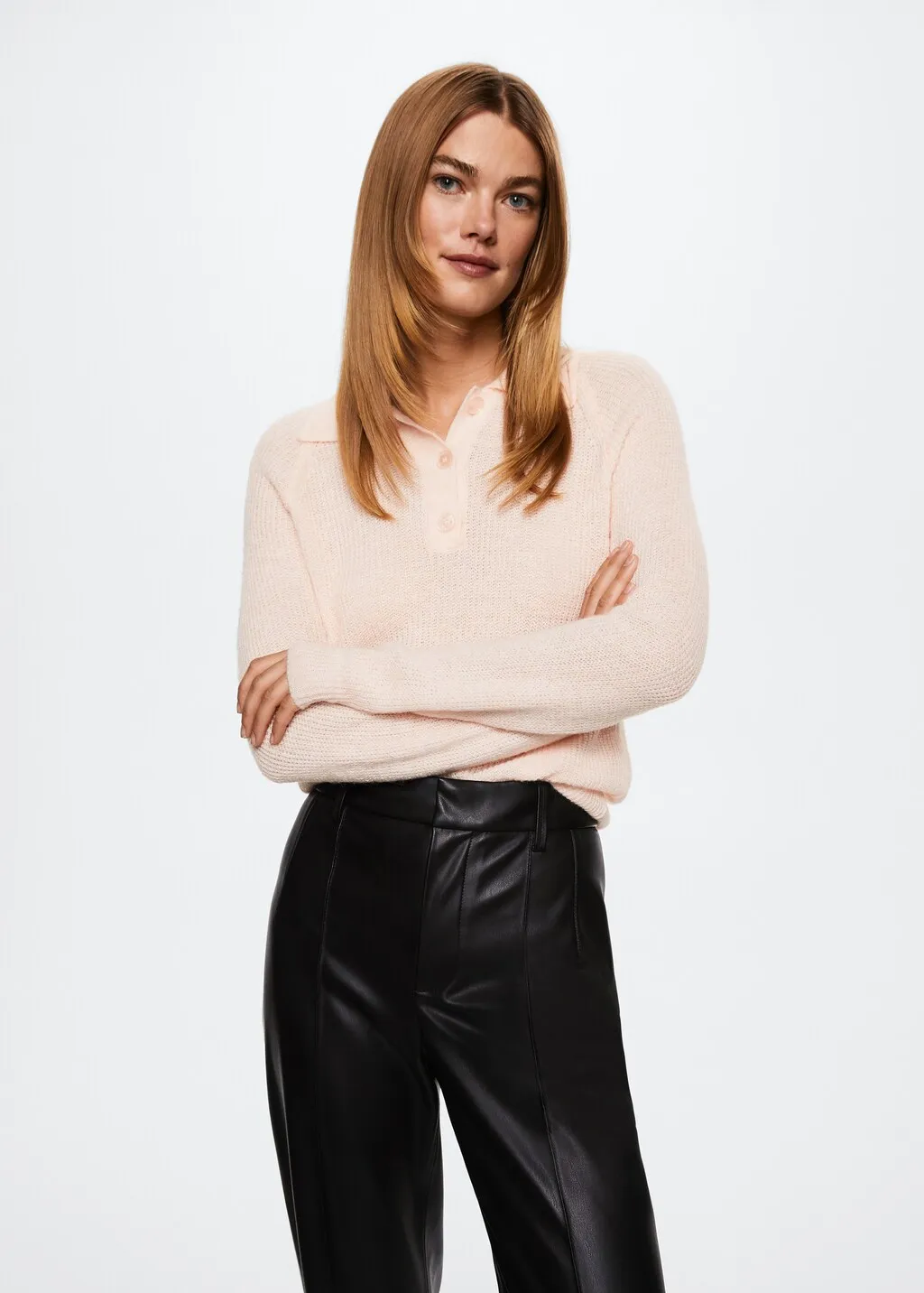 Pantaloni diritti similpelle