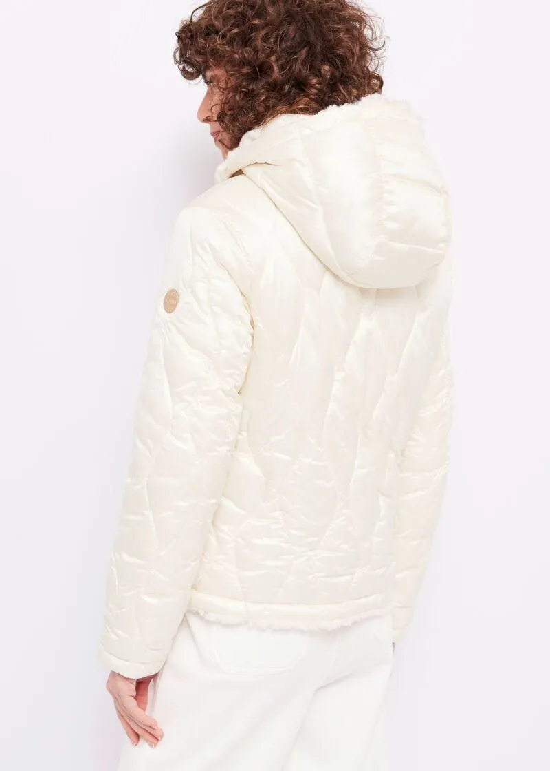 Piumino donna con pelliccia ecologica