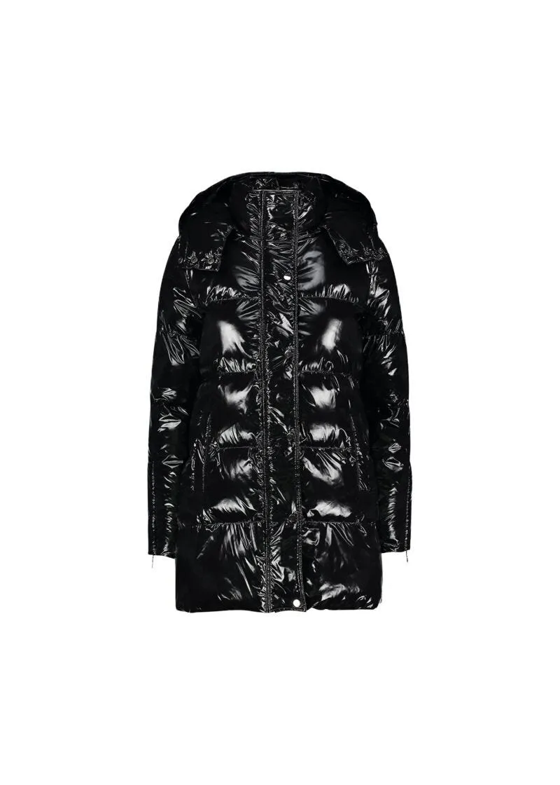Piumino donna in nylon lucido