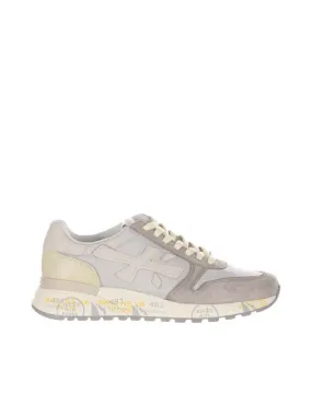 Sneaker in camoscio e tessuto tecnico