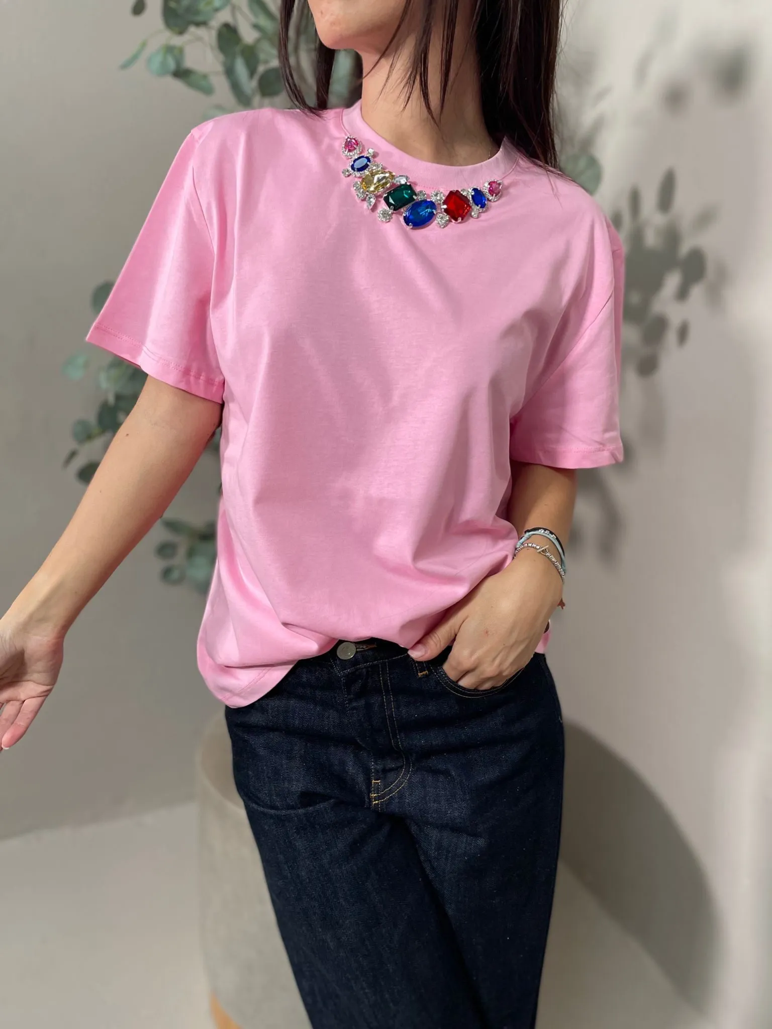T-shirt Gioiello Multicolor Rosa