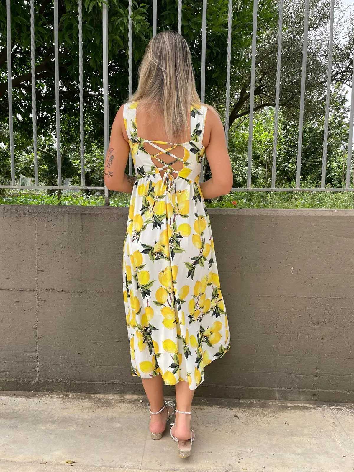 Vestito Amalfi con laccetti alla schiena